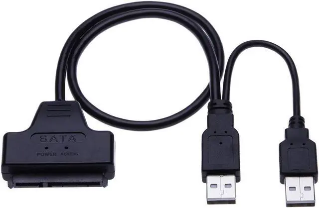 Alt view image 6 of 7 - SATA to USB 2.0 Cable Adapter for 2.5" HDD SSD Hard Drive Disk Connnector 22 Pin 7+15 SATA Converter Adapter