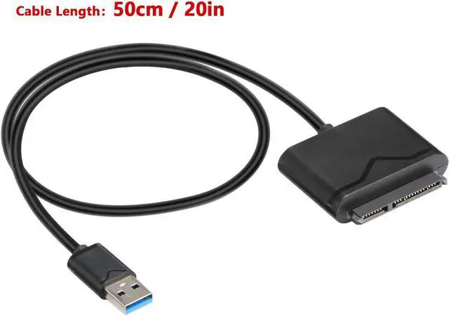 Alt view image 7 of 7 - SATA to USB Cable, Hannord USB 3.0 to SATA III Hard Driver Adapter with UASP Compatible for 2.5 inch HDD and SSD [Support 3.5 inch HDD, NOT Include 12V 2A Power Adapter]