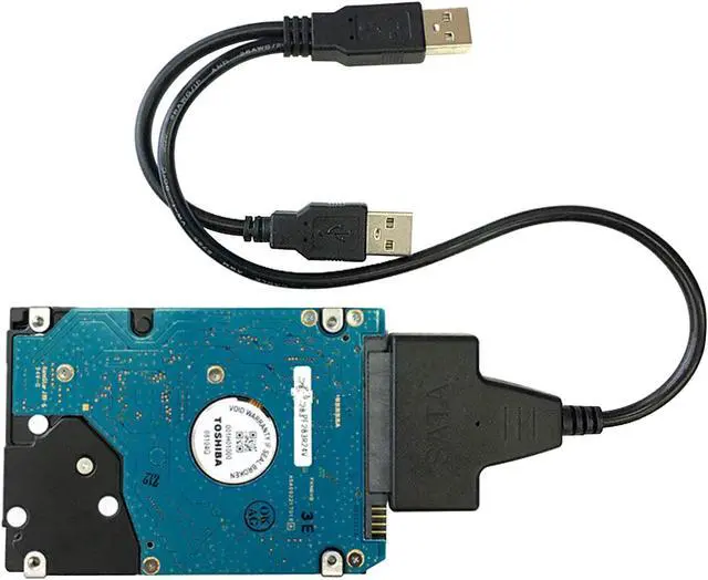 Alt view image 4 of 7 - SATA to USB 2.0 Cable Adapter for 2.5" HDD SSD Hard Drive Disk Connnector 22 Pin 7+15 SATA Converter Adapter