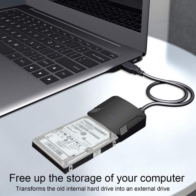 Alt view image 7 of 7 - Hannord SATA to USB Adapter USB 3.0 to 2.5" 3.5" SATA III Hard Drive Adapter - External Transfer Cable for SSD/HDD Support UASP, with 12V 2A Power Adapter