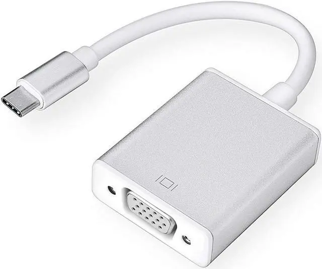 Main image of USB-C to VGA Adapter, Hannord Thunderbolt 3 (USB Type C) to VGA Adapter Male to Female Converter Compatible for MacBook / MacBook Pro [2019, 2018, 2017] and More