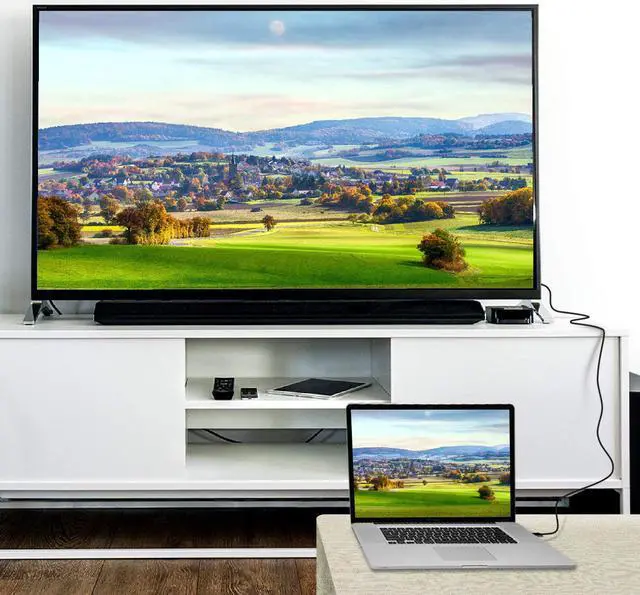 Alt view image 5 of 7 - Hannord Displayport to HDMI, 4K DP to HDMI Cable Gold-Plated High Speed (4K 30Hz, 1080P 120Hz) Uni-Directional Video Display Cord Compatible for Dell HP ASUS Monitor Projector Computer, 6ft.