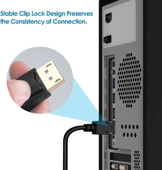 Alt view image 3 of 7 - Hannord Displayport to HDMI, 4K DP to HDMI Cable Gold-Plated High Speed (4K 30Hz, 1080P 120Hz) Uni-Directional Video Display Cord Compatible for Dell HP ASUS Monitor Projector Computer, 6ft.