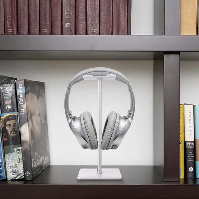 Alt view image 2 of 7 - Hannord Universal Headphone Holder Portable Headset Stand Detachable TPU Material Easy Installation Earphone Display for Home Exhibition Center Store - White