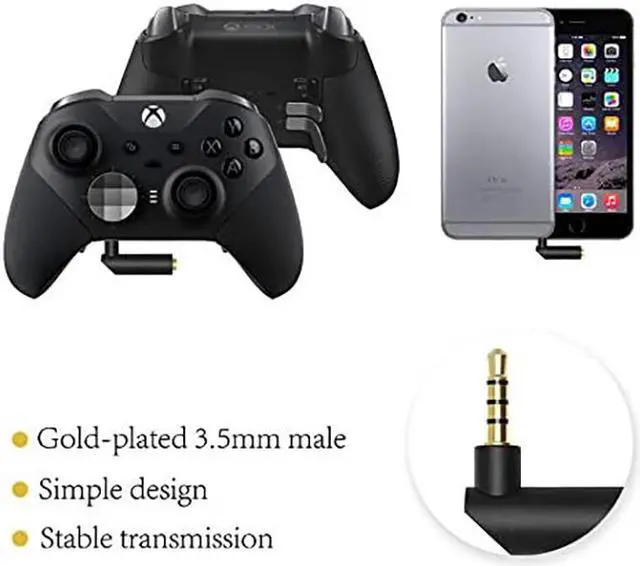 Alt view image 3 of 6 - Right Angle 3.5mm, Hannord 90 Degree Audio Adapter Headphone Jack TRRS 1/8" Male to Female Connector for Laptop, Xbox Controler, Smartphone, Roku Remote (2-Pack)