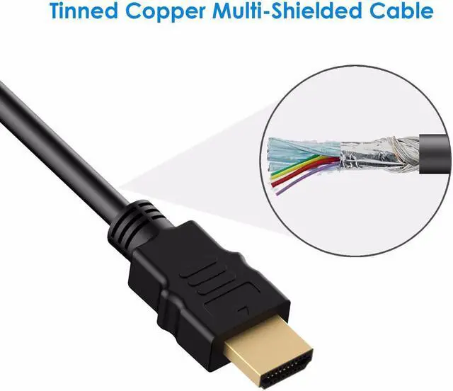 Alt view image 2 of 7 - HDMI to DVI Adapter , Hannord DVI to HDMI High Speed Bi Directional Cable, HDMI Male to DVI-D 24+1 Male, 1080P HD for Raspberry Pi, Roku, Xbox One, PS5, Graphics Card, Blue-ray, Nintendo Switch, 6 FT
