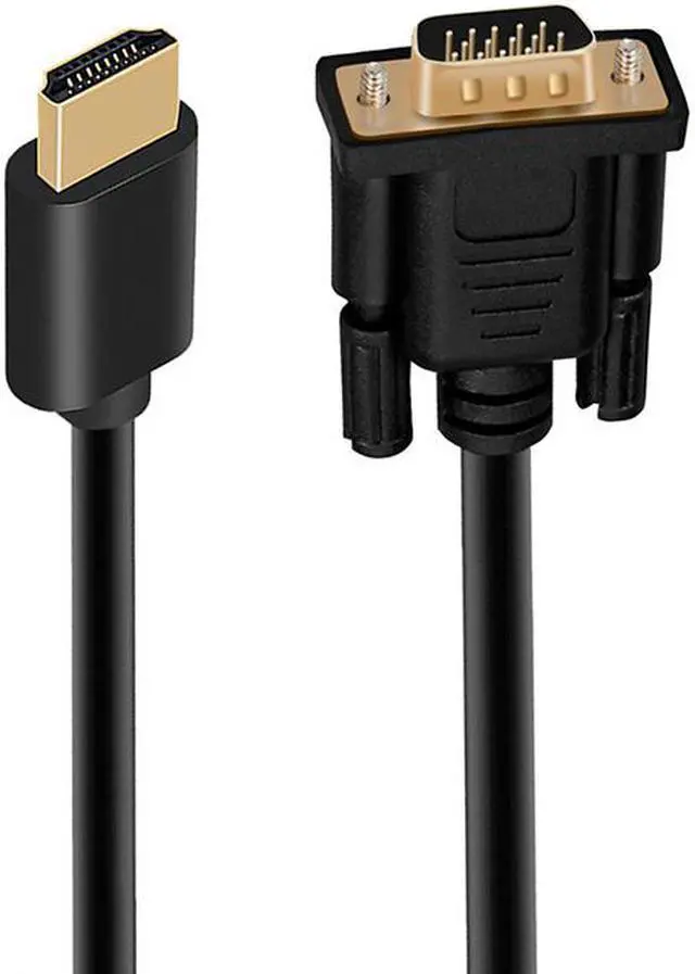 Alt view image 5 of 7 - HDMI to VGA, Hannord Gold-Plated HDMI to VGA 3.3 Feet Cable (Male to Male) Compatible for Computer, Desktop, Laptop, PC, Monitor, Projector, HDTV, Raspberry Pi, Roku, Xbox and More