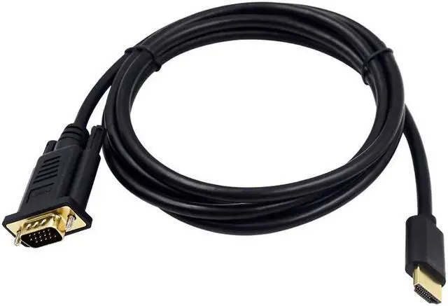 Alt view image 5 of 7 - HDMI to VGA, Hannord Gold-Plated HDMI to VGA 16.4 Feet Cable (Male to Male) Compatible for Computer, Desktop, Laptop, PC, Monitor, Projector, HDTV, Raspberry Pi, Roku, Xbox and More