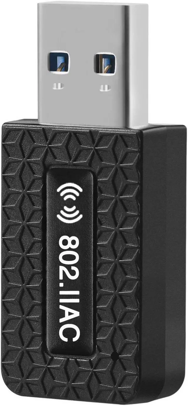Main image of USB3.0 WiFi Adapter for PC, AC1300Mbps Wireless Network Adapter, 802.11ac with Dual Band 2.4Ghz/400Mbps 5.8Ghz/867Mbps, USB WiFi Dongle for Desktop PC/Laptop, Supports Windows/Mac OS/Linux (Black)