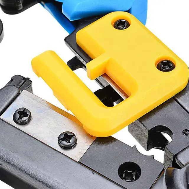 Alt view image 5 of 7 - Hannord RJ45 Crimp Tool Pass Through Cat5 Cat5e Cat6 Crimping Tool for RJ45/RJ12 Regular and End-Pass-Through connectors (Blue)