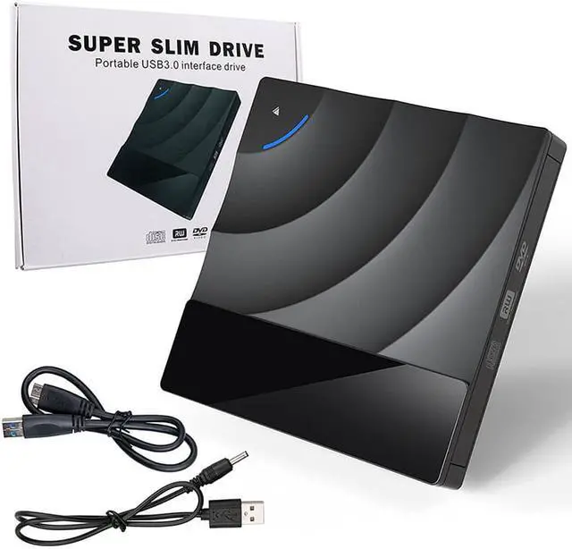 Alt view image 7 of 7 - Portable high-speed USB 3.0 CD DVD-RW Optical Drive External Slim Disk Reader Desktop PC Laptop Tablet Promotion DVD Player for PC Laptop Desktop MacBook Mac Windows 7/8.1/10 Linux OS