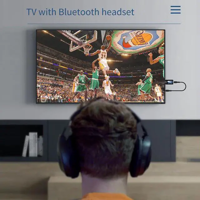 Alt view image 5 of 7 - Bluetooth 5.0 Audio Receiver Transmitter with LCD Screen 3.5mm AUX Stereo USB Dongle Bluetooth Adapter for Car PC TV Headset