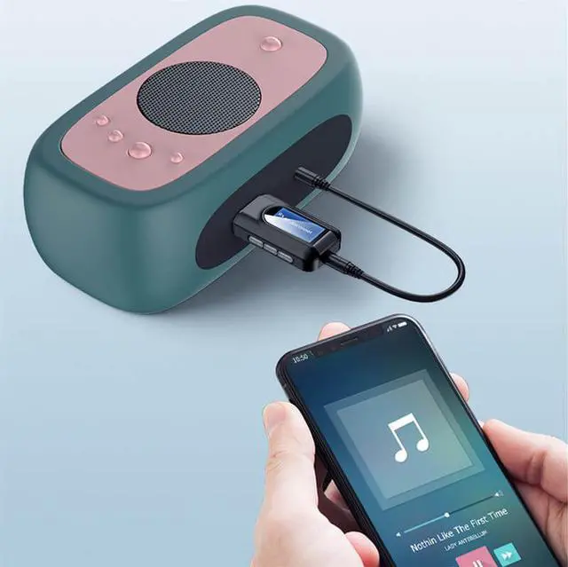 Alt view image 4 of 7 - Bluetooth 5.0 Audio Receiver Transmitter with LCD Screen 3.5mm AUX Stereo USB Dongle Bluetooth Adapter for Car PC TV Headset