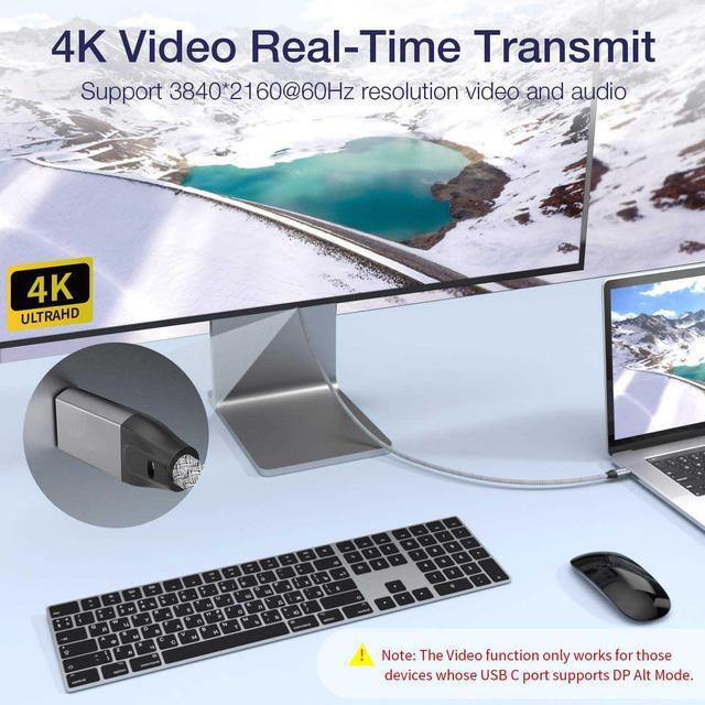 Alt view image 4 of 7 - USB C to USB C Cable 100W, Hannord USB 3.1 Type C Gen 2 10Gbps /20Gbps Data Transfer Cable PD Fast Charging,4K Video Monitor Cord Compatible for Thunderbolt 3,MacBook Pro, iPad Pro,Galaxy S21(6.6 ft.)