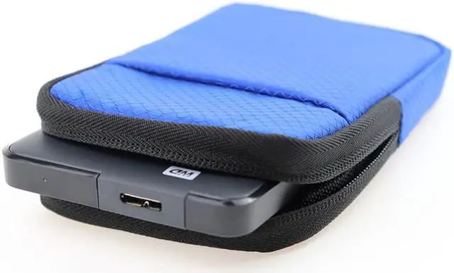 Alt view image 6 of 7 - External Hard Drive Case Shockproof 2.5 Inch Hard Drive Carrying Travel Storage Case Portable HDD SSD Storage Pouch Bag For Seagate WD Electronics Organizer, Black