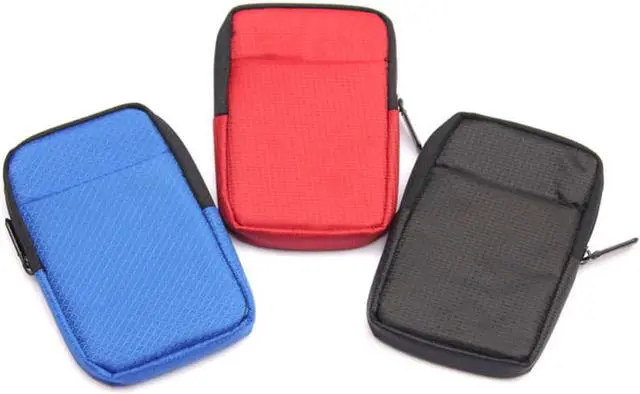 Alt view image 7 of 7 - External Hard Drive Case Shockproof 2.5 Inch Hard Drive Carrying Travel Storage Case Portable HDD SSD Storage Pouch Bag For Seagate WD Electronics Organizer, Black