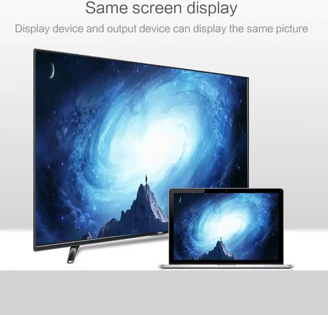 Alt view image 6 of 7 - Hannord Displayport to HDMI DVI VGA Adapter, 1080P Multi-Function DP to HDMI/DVI/VGA Male to Female 3-in-1 Adapter Converter Cable