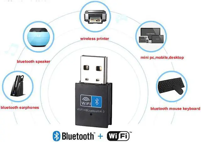 Alt view image 3 of 7 - Hannord USB WiFi Bluetooth Adapter 150Mbps Network Card Wireless Dongle Bluetooth 4.0 Portable Mini AP for PC Laptop Desktop 2.4GHz Band 802.11N Compatible with Windows 10 8 7 XP Vista Mac Linux