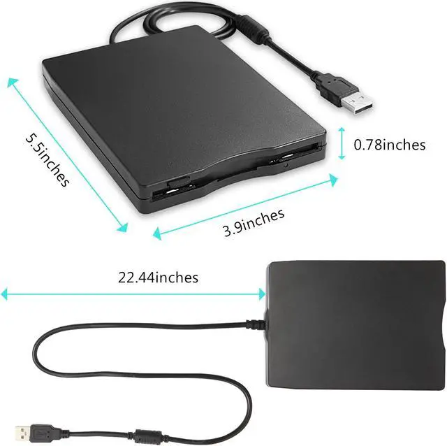 Alt view image 7 of 7 - 3.5" USB External Floppy Disk Drive, Hannord 3.5-inch Portable 1.44MB FDD Diskette Drive for Windows 2000/XP/Vista/7/8, Plug and Play Floppy Disk Reader Adapter for PC Laptop Desktop Computer