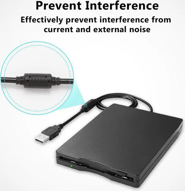 Alt view image 6 of 7 - 3.5" USB External Floppy Disk Drive, Hannord 3.5-inch Portable 1.44MB FDD Diskette Drive for Windows 2000/XP/Vista/7/8, Plug and Play Floppy Disk Reader Adapter for PC Laptop Desktop Computer