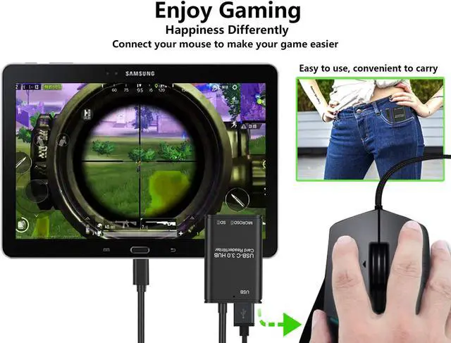 Alt view image 6 of 7 - USB C to SD Card Reader, Hannord Micro SD Memory Card Reader, Type C to SD Card Reader Writer Adapter OTG 512GB Capacity for MacBook Camera Android Windows Linux and Other Type C Device