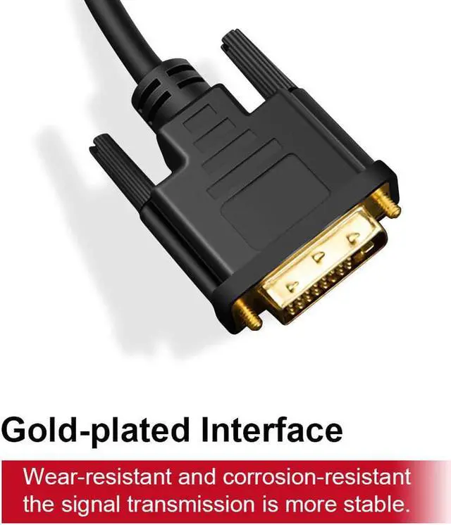 Alt view image 4 of 7 - Hannord USB C to DVI Cable 4K@30Hz Thunderbolt to DVI (24+1) Male to Male Cable 6FT USB Type-C to DVI Adapter Support 2017-2020 MacBook Pro, Surface Book 2, Dell XPS 13, Galaxy S10