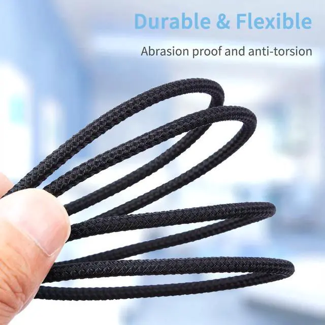 Alt view image 7 of 7 - USB C to USB C Cable 60W, (2 Pack 4ft) Hannord Type C Fast Charging Cord Charger Compatible with Samsung Galaxy S22 S21 S20 Ultra Plus Note 20 10, Google Pixel 2/3/4 XL,iPad Air4, iPad Mini 6 (Black)