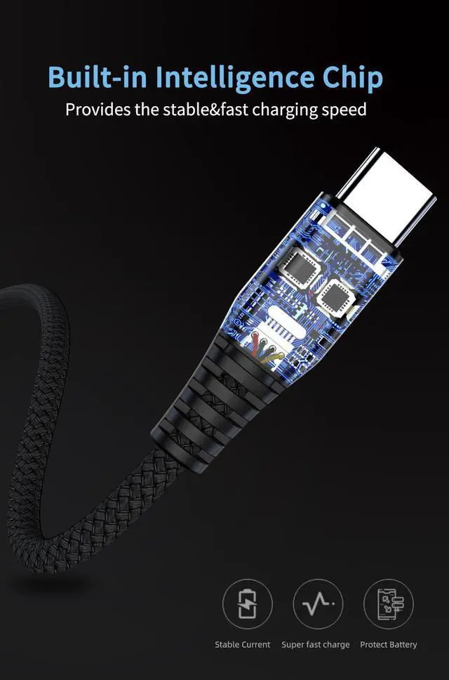 Alt view image 5 of 7 - USB C to USB C Cable 60W, (2 Pack 4ft) Hannord Type C Fast Charging Cord Charger Compatible with Samsung Galaxy S22 S21 S20 Ultra Plus Note 20 10, Google Pixel 2/3/4 XL,iPad Air4, iPad Mini 6 (Black)