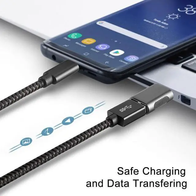 Alt view image 2 of 7 - Hannord USB C to USB Adapter(2 Pack), USB-C to USB 3.0 Adapter,USB Type-C to USB,Thunderbolt 3 to USB Female Adapter OTG for MacBook Pro 2019,MacBook Air 2020,iPad Pro 2020 ,More Type-C Devices Silver