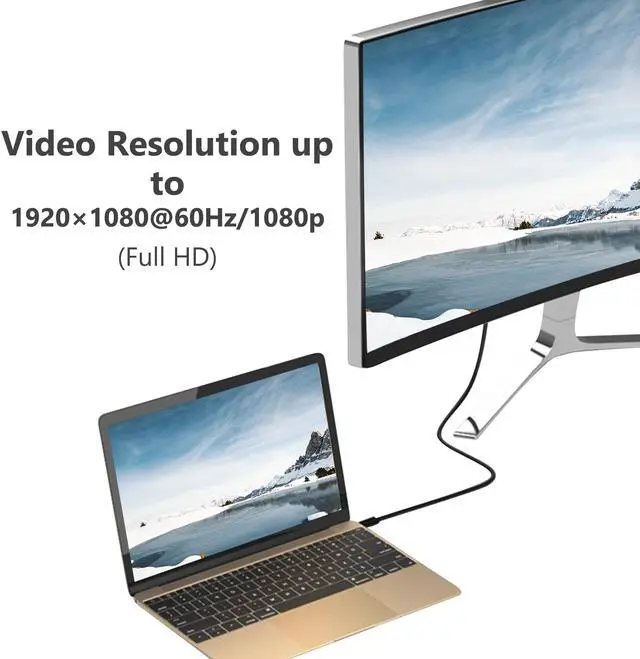 Alt view image 6 of 7 - DisplayPort to VGA Adapter, Hannord DP to VGA Cable 6 Feet Cable Male to Male 1080P HD Gold-Plated Cord Compatible for Lenovo, Dell, HP, ASUS, Desktop, Laptop, for Monitor, Projector, Black