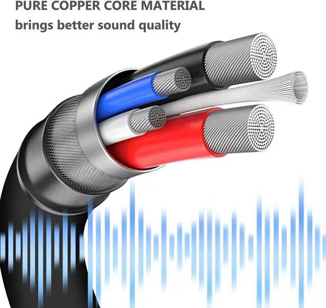 Alt view image 7 of 7 - RCA to 3.5mm Audio Cable, Hannord 3.5mm Male to 2RCA Male RCA Cable, Y Splitter Stereo Audio Cable for Subwoofer, Receiver, Speakers and More, 1 Meter / 3.3ft.
