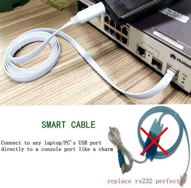 Alt view image 4 of 7 - Hannord Console Cable,USB Console Cable, USB to RJ45 Console Cable with FTDI chip Compatible with Cisco, Huawei,HP,Arista,Opengear,Aruba,Juniper Routers/Switches for Laptops in Windows, Mac, Linux