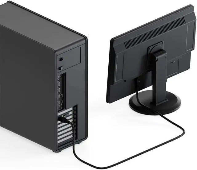 Alt view image 6 of 6 - Hannord DisplayPort 1.4 Cable, 32.4Gbps High-Speed, DisplayPort Cable 1.4 Support 8K@60Hz, 4K@144Hz, Dynamic HDR and 3D for Gaming Monitor, PC, Gold-Plated Plugs, 6.6 Feet, Black