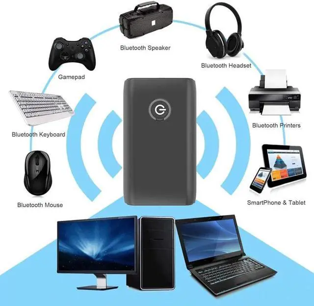 Alt view image 7 of 7 - Hannord Aux Bluetooth Adapter for Car, Bluetooth 5.0 Transmitter Receiver, Portable Wireless Bluetooth Adapter, 2-in-1 Bluetooth Aux Adapter, Audio Receiver for Laptop, Radio, Headphones, Speakers, TV