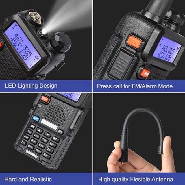 Alt view image 4 of 7 - Baofeng UV-5R Two Way Radio Dual Band 144-148/420-450Mhz Walkie Talkie 1800mAh Li-ion Battery (Black)