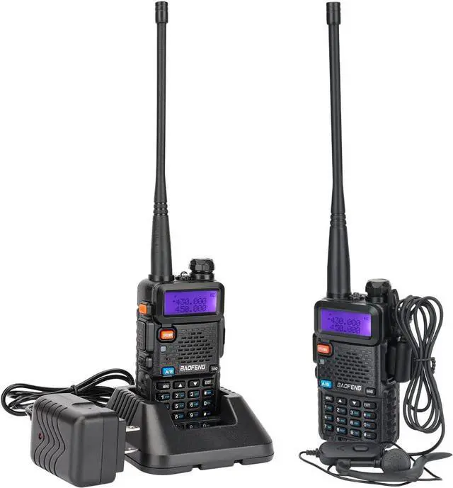 Alt view image 7 of 7 - Baofeng UV-5R Ham Radio Long Range UV5R Dual Band Handheld Two Way Radio Walkie Talkies with 1800mAh Li-ion Battery and Earpiece for Hunting Survival Gear, 2 Pack