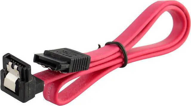Alt view image 5 of 6 - Hannord SATA Cable III, 3 Pack SATA Cable III 6Gbps 90 Degree Right Angle with Locking Latch 18 Inch for SATA HDD, SSD, CD Driver, CD Writer - Red