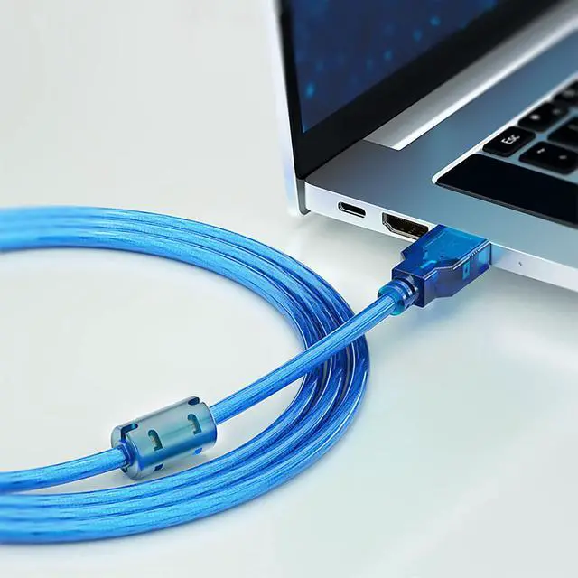 Alt view image 6 of 6 - Hannord USB 2.0 Printer Cable,High Speed USB 2.0 A Male to B Male USB Printer/Photocopier/Scanner Cord for HP,Samsung,16.4 ft.
