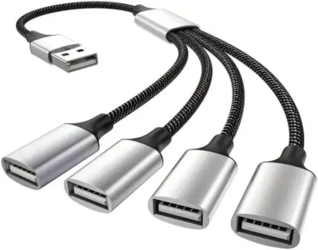 Main image of Hannord USB Splitter USB 1 Male to 4 Female USB Hub Extension Cable, USB Splitter Adapter for Mac Macbook,Car,Xbox One Series X/S,Flash Drive,HDD,Laptop.0.8ft