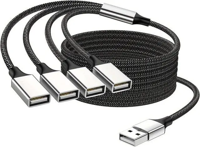 Main image of Hannord USB Splitter USB 1 Male to 4 Female USB Hub Extension Cable, USB Splitter Adapter for Mac Macbook,Car,Xbox One Series X/S,Flash Drive,HDD,Laptop 3.3 ft.