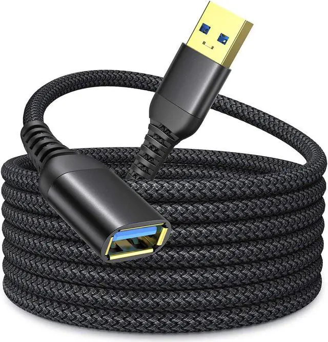 Main image of Hannord USB Extension Code, USB Extension Cable Type A Male to Female 5Gbps High-Speed Data Transfer, USB 3.0 Extension Compaticable with Keyboard, Mouse, TV, Handle, Projector ,Black 10 ft.