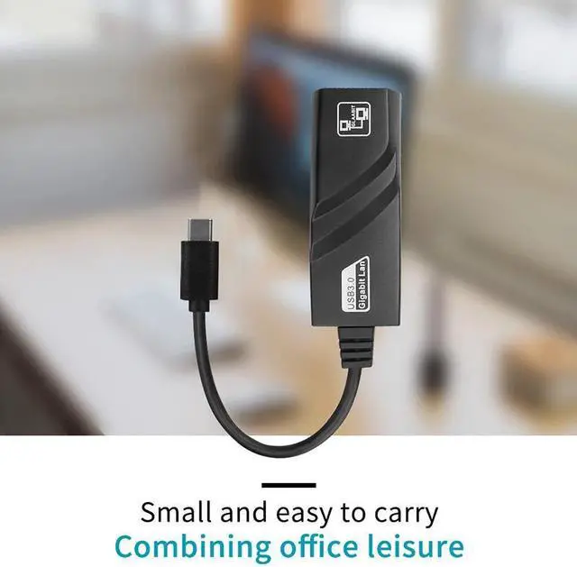 Alt view image 7 of 7 - USB C to Ethernet Adapter, Hannord RJ45 to USB C Type-C Gigabit Ethernet LAN Network Adapter, Compatible for MacBook Pro 2020/2019/2018/2017, MacBook Air, Dell XPS and More