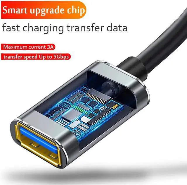 Alt view image 2 of 7 - Hannord USB Extension Cable,USB 3.0 5Gbps Type A Male to A Female Extension Cord for Data Transfer USB Flash Drive, Keyboard, Mouse, PlayStation, Xbox, VR, Card Reader, Printer