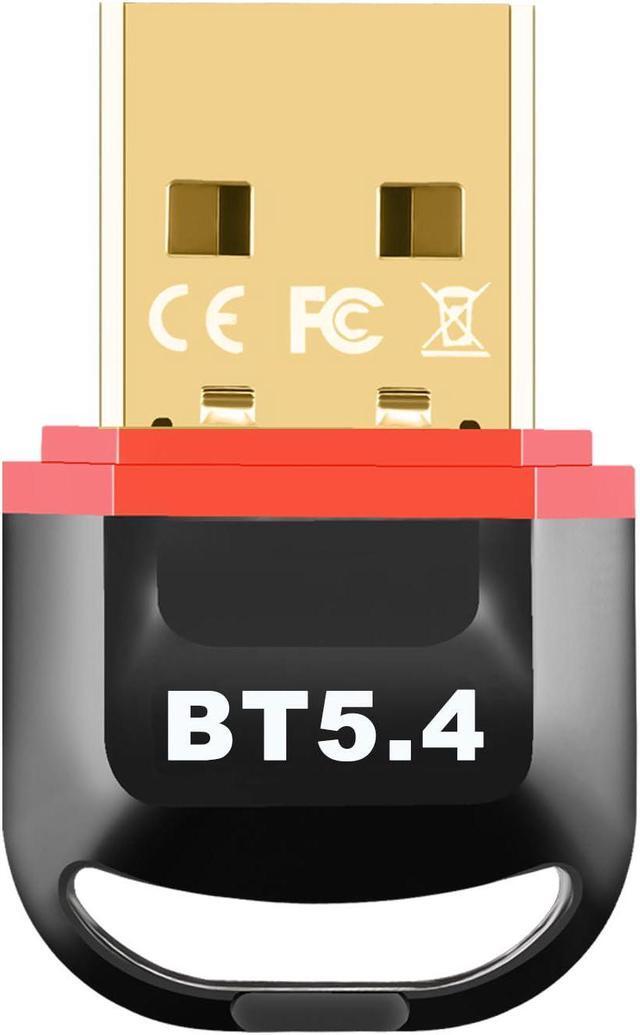 Main image of Hannord USB Bluetooth 5.4 Adapter Plug & Play Bluetooth Dongle Receiver Long Range Support Windows 11/10/8.1 for Desktop Laptop PS/Xbox Keyboard Mouse Headset(Red)