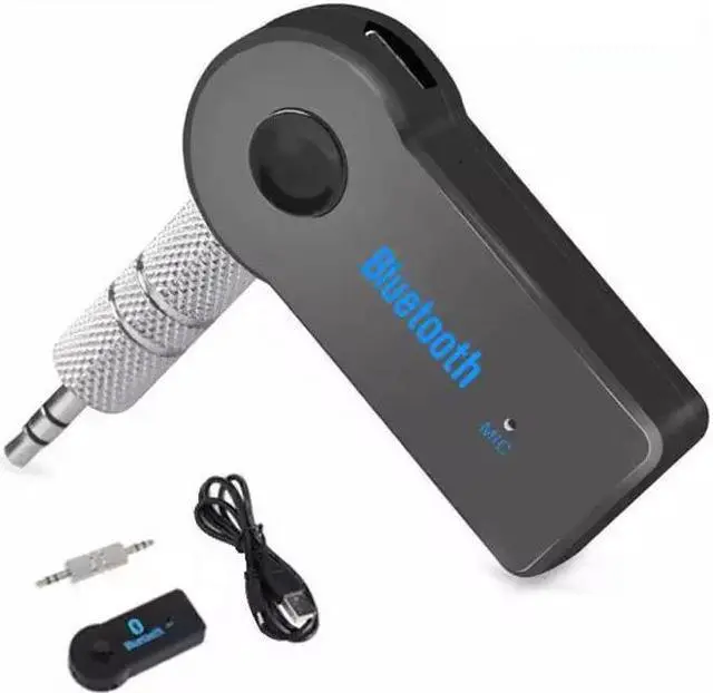Main image of Hannord 2 in 1 Wireless Bluetooth Receiver Transmitter Adapter 3.5mm Jack for Audio Stereo System Headphone Speaker Headphone Reciever Handsfree (Black)