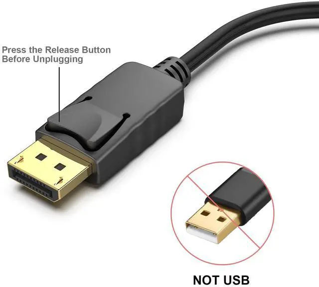 Alt view image 4 of 7 - Hannord 4K DisplayPort to HDMI Adapter, Uni-Directional DP 1.2 Computer to HDMI Screen Gold-Plated DP Display Port to HDMI Adapter (Male to Female) Compatible with Dell HP-1Pack 2 packs