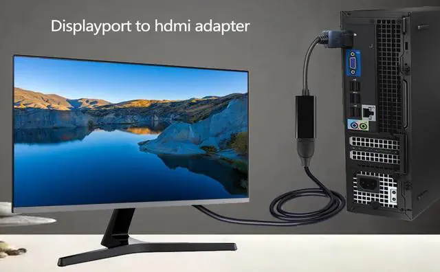 Alt view image 7 of 7 - Hannord 4K DisplayPort to HDMI Adapter, Uni-Directional DP 1.2 Computer to HDMI Screen Gold-Plated DP Display Port to HDMI Adapter (Male to Female) Compatible with Dell HP-1Pack 2 packs