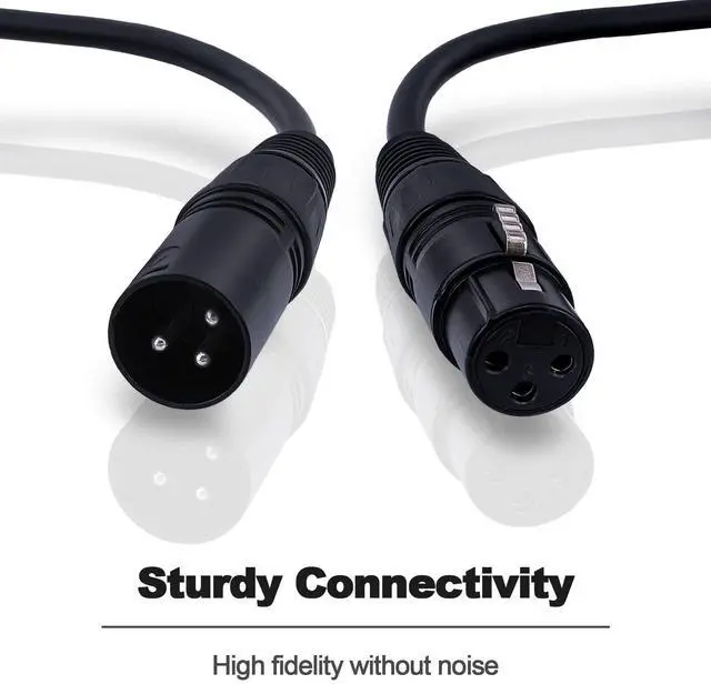 Alt view image 4 of 7 - Hannord XLR to XLR Cables, Microphone Cable Mic Cord XLR Male to Female Adapter Microphone Cord 3-Pin Stage & Studio, Oxygen-Free Copper 10 ft.