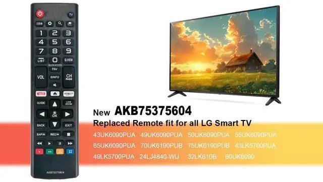 Alt view image 3 of 7 - Hannord Universal Remote Control for LG Smart TV Remote Replacement Compatible All LG LCD LED OLED UHD HDTV 3D 4K Smart TVs Models AKB75375604