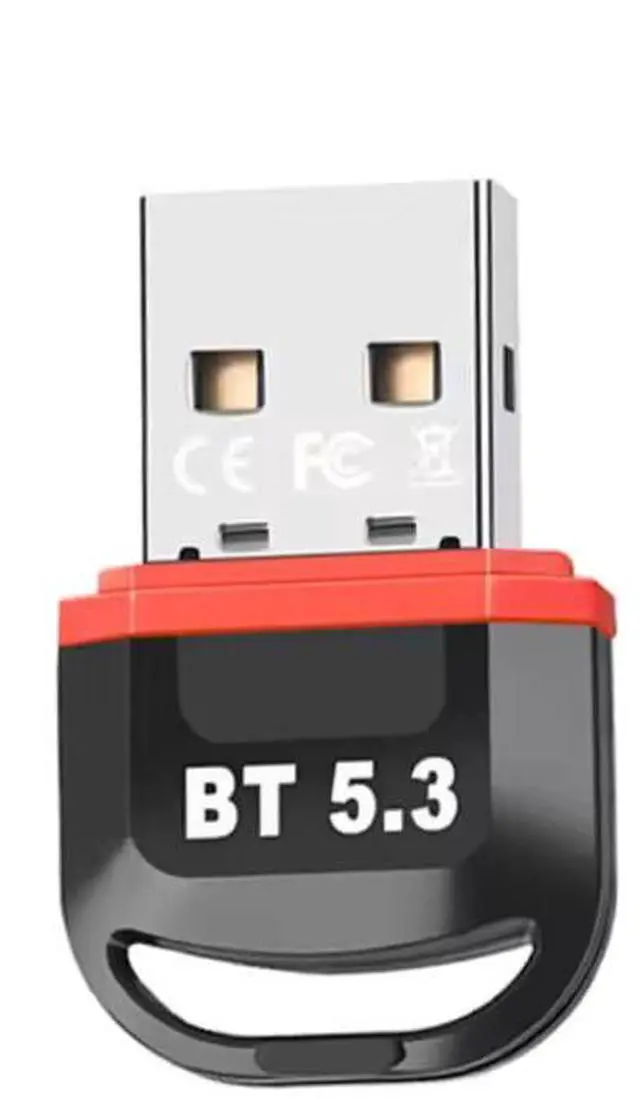 Main image of Hannord USB Bluetooth 5.3 Adapter for PC, Plug & Play BT5.3 Bluetooth Dongle Receiver Long Range Support Windows 11/10/8.1 for Desktop Laptop Keyboard Mouse Headset (Red)